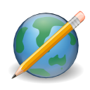 browser, cms, earth, edit, pencil, world, write